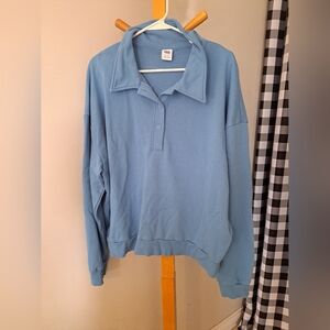 Smash + Tess Sky Blue Women's Cowl Neck Sweater